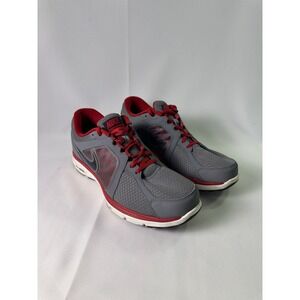 Nike Dual Fusion Run Men's Running Shoes Gray Red Athletic Sneakers Size 13